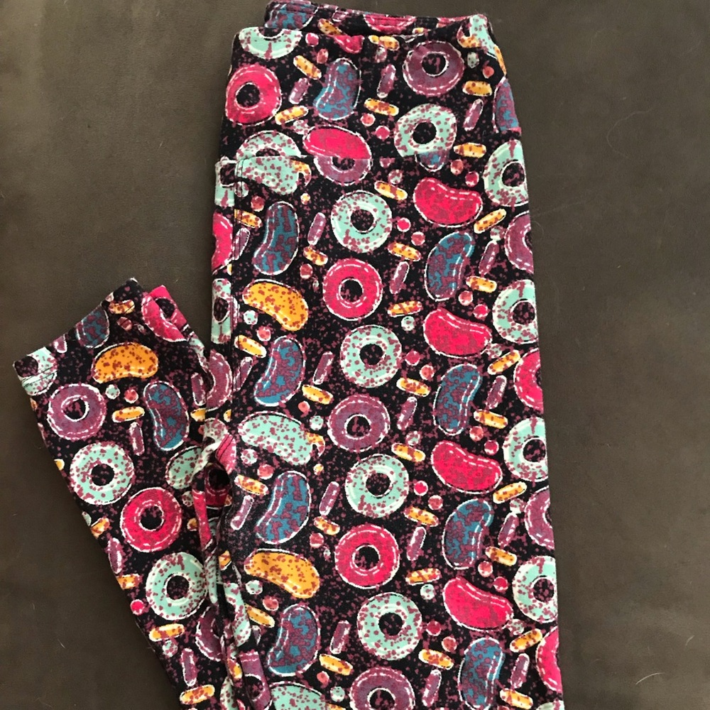 Sweet donut & jelly bean LuLaRoe leggings
